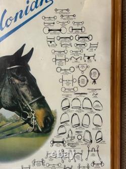 Vintage Rare Advertisement Framed Poster Eldonian Stainless Steel Horse Bits