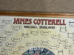 Vintage Rare Advertisement Framed Poster James Cotterell Kangaroo Horse Bits