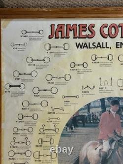 Vintage Rare Advertisement Framed Poster James Cotterell Kangaroo Horse Bits