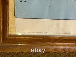 Vintage Rare Advertisement Framed Poster James Cotterell Kangaroo Horse Bits