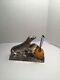 Vintage Rare Advertising Polar Bear Pen Holder, Consolidated Ice Co, Chrome