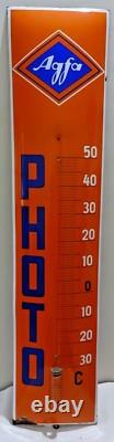 Vintage Rare Agfa Photo Thermometer Sign Enamel Porcelain Made in Germany 2 #F
