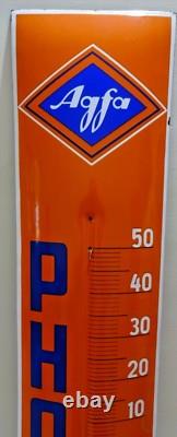 Vintage Rare Agfa Photo Thermometer Sign Enamel Porcelain Made in Germany 2 #F