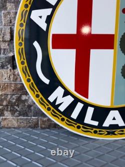 Vintage Rare Alfa Romeo Sign 1950's Alfa Romeo MILANO sign 19.7 (50cm)