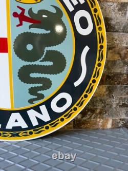 Vintage Rare Alfa Romeo Sign 1950's Alfa Romeo MILANO sign 19.7 (50cm)