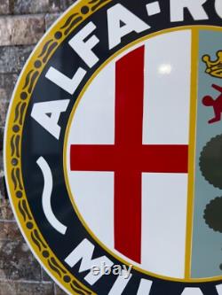 Vintage Rare Alfa Romeo Sign 1950's Alfa Romeo MILANO sign 19.7 (50cm)