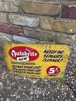 Vintage Rare Autobrite Metal Sign