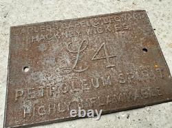 Vintage Rare Carless Petrol Sign Petrol Pump Oil