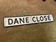 Vintage Rare Dane Road Street Sign Advertising Mancave Close