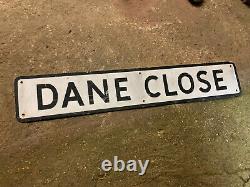 Vintage Rare Dane Road Street Sign Advertising Mancave Close