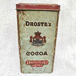 Vintage Rare Droste's Cocoa Chocolate Bonbons Pastille Litho Tin Haarlem Holland