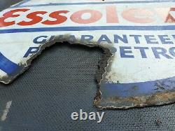 Vintage Rare Essolene Guaranteed Pure Petrol Enamel Esso Advertising Sign 30