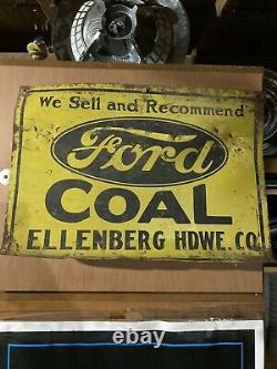 Vintage Rare Ford Coal Sign