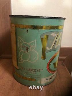Vintage & Rare Greek Cyprus? Large Marmalade Tin Can Box