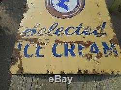 Vintage Rare HTF 2-Sided DSP PORCELAIN Dolly Madison Ice Cream Advertising SIGN