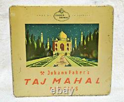 Vintage Rare Johann Fabers Taj Mahal Pencil Advertising Litho Tin Germany TB1564