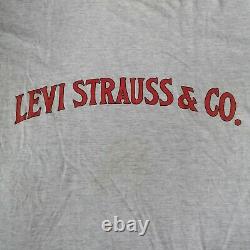 Vintage Rare LEVI Strauss & Co. LEVIS Jeans Advertising BIG E SHIRT USA Large