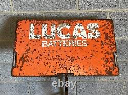 Vintage Rare Lucas Battery / Batteries Display Dispenser Stand not Enamel