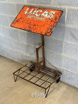Vintage Rare Lucas Battery / Batteries Display Dispenser Stand not Enamel