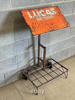 Vintage Rare Lucas Battery / Batteries Display Dispenser Stand not Enamel