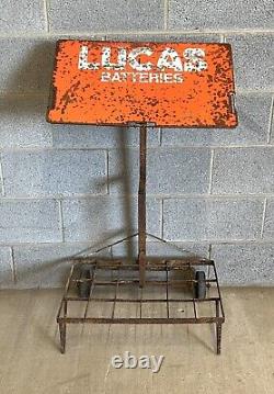 Vintage Rare Lucas Battery / Batteries Display Dispenser Stand not Enamel