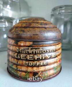 Vintage Rare Mackintosh Beehive Toffee Tin Confectionery Antique