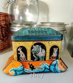 Vintage Rare Mackintosh Toffee De Luxe Ark Toffee Tin Confectionery Antique