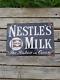 Vintage Rare Nestle's Swiss Milk The Richest In Cream Enamel Sign