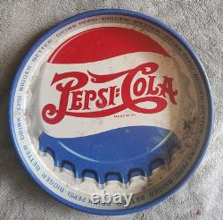 Vintage Rare Original 13 Metal Pepsi Advertising Tray Bigger Better DRINK PEPSI