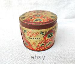 Vintage Rare Parrys Confectionery Mixed Coffee Toffee Advertising Tin Jar TB1306