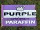 Vintage Rare Purple Crown Enamel Sign Advertising Petrol Oil Old Double Sided