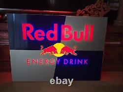 Vintage Rare Red Bull Bar Sign Illuminated Working Condition Over 2ft Wide
