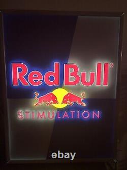 Vintage Rare Red Bull Bar Sign Illuminated Working Condition Used