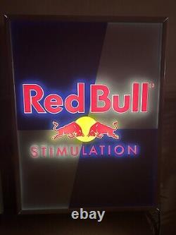 Vintage Rare Red Bull Bar Sign Illuminated Working Condition Used