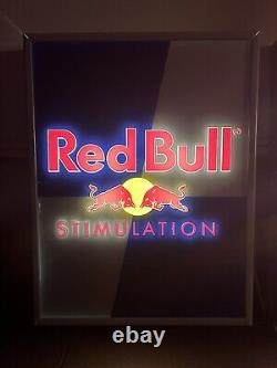 Vintage Rare Red Bull Bar Sign Illuminated Working Condition Used