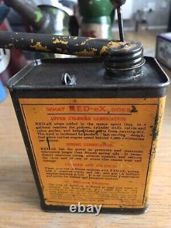 Vintage Rare Redex Oil Tin Automobilia Collectable Garage Petrol