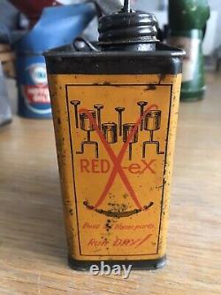 Vintage Rare Redex Oil Tin Automobilia Collectable Garage Petrol