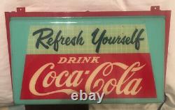 Vintage Rare Refresh Yourself Drink Coca Cola Lightup