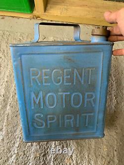 Vintage Rare Regent 2 Gallon Petrol Can Oil Automobilia Old