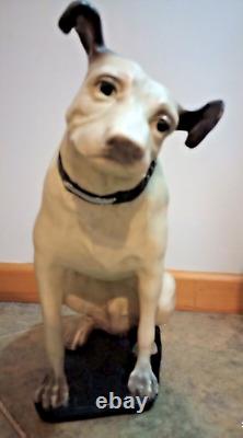 Vintage Rare Resin RCA Victor His Master Voice Large Nipper Statue Advertising