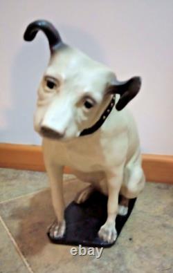 Vintage Rare Resin RCA Victor His Master Voice Large Nipper Statue Advertising