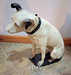 Vintage Rare Resin RCA Victor His Master Voice Large Nipper Statue Advertising