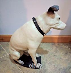 Vintage Rare Resin RCA Victor His Master Voice Large Nipper Statue Advertising