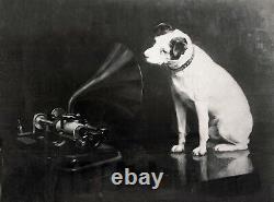 Vintage Rare Resin RCA Victor His Master Voice Large Nipper Statue Advertising