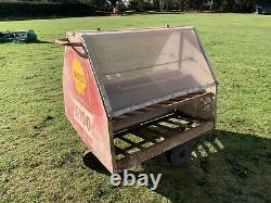 Vintage Rare Shell X100 Oil Can Bottle Display Petrol Pump Rack Trolley