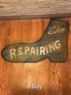 Vintage & Rare Shoe Repair Boot Advertising Sign