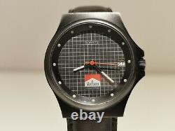 Vintage Rare Swiss Black Advertising Of Cigarettes Marlboromen's Quartz Watch