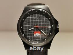 Vintage Rare Swiss Black Advertising Of Cigarettes Marlboromen's Quartz Watch