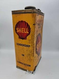 Vintage Rare Triple Shell 1 Gallon Oil Tin Can Motoring Automobilia Garage Barn