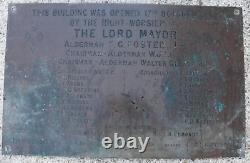 Vintage Rare collectable Copper building opening Original Sign (not scrap)